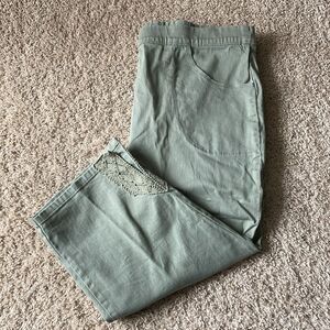 Olive Green Lightweight Cotton Pants